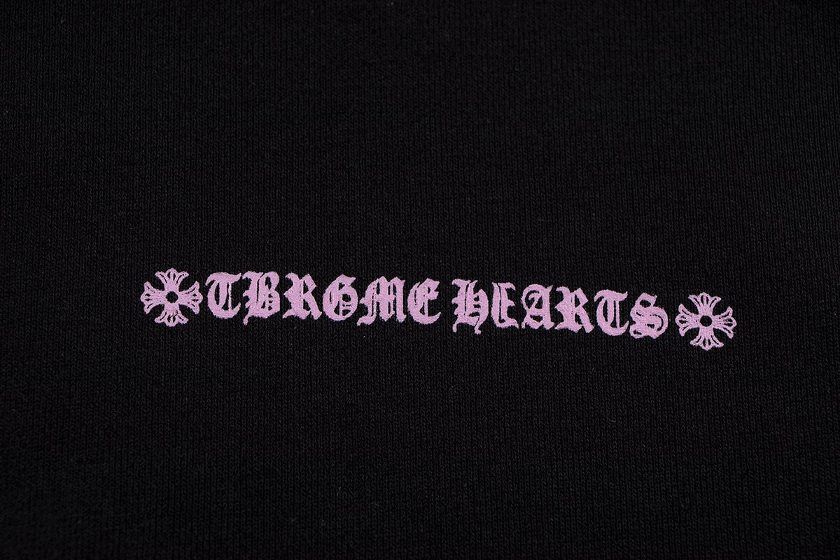 Chrome Hearts Pink Gothic Graphic Hoodie ¡ª detail
