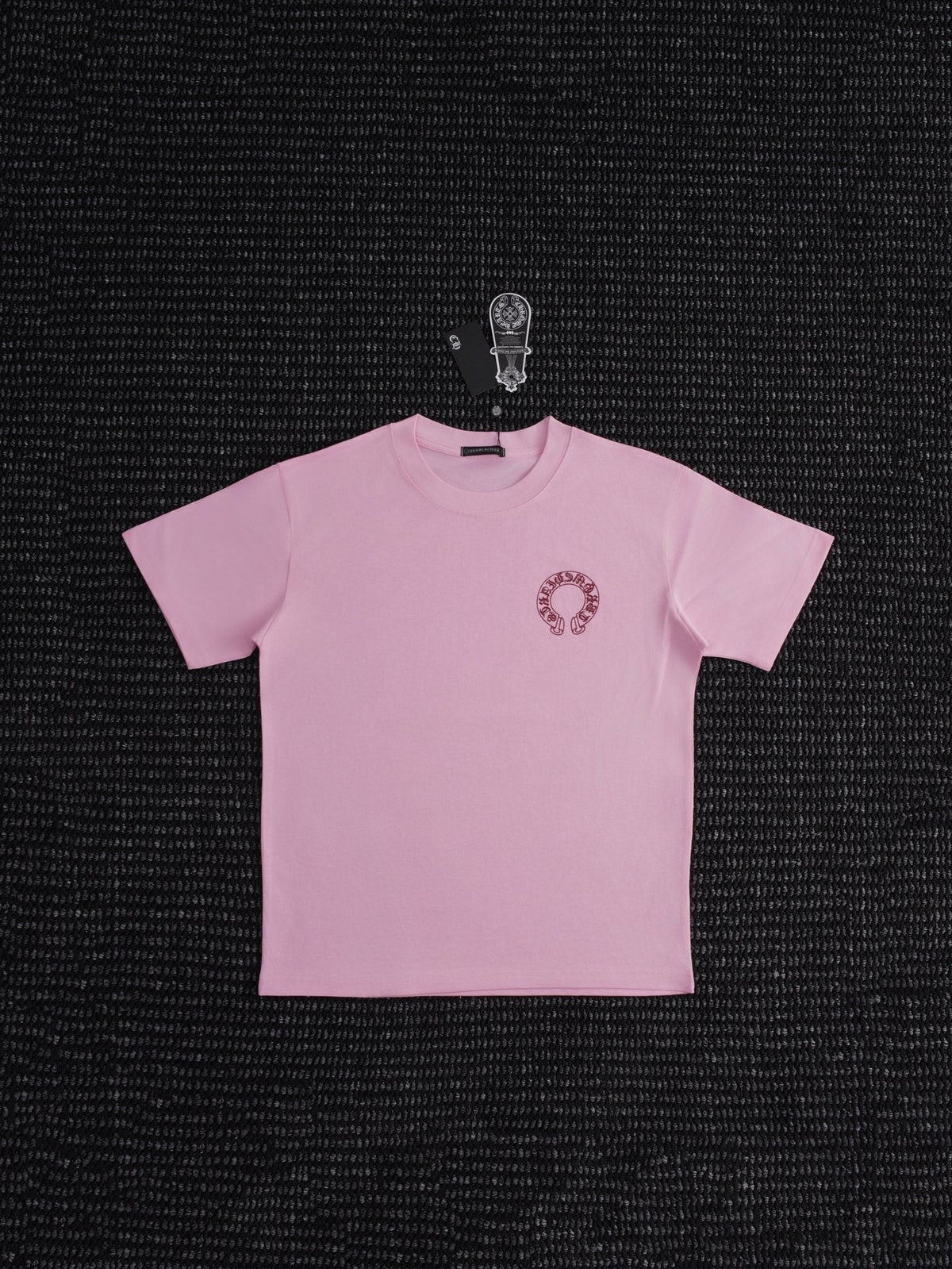 Chrome Hearts Pink Horseshoe Graphic T-Shirt ¡ª front