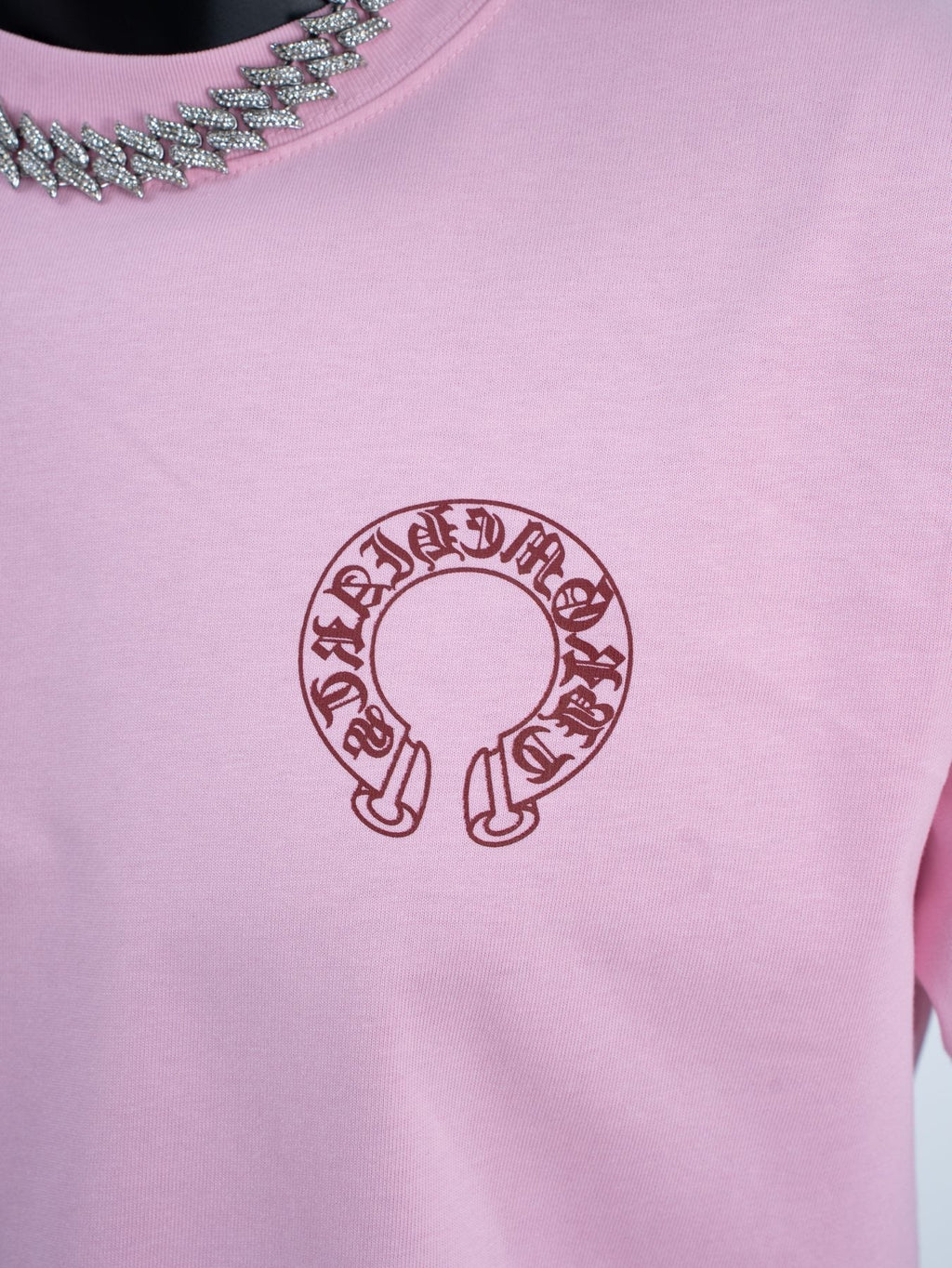 Chrome Hearts Pink Horseshoe Graphic T-Shirt ¡ª detail