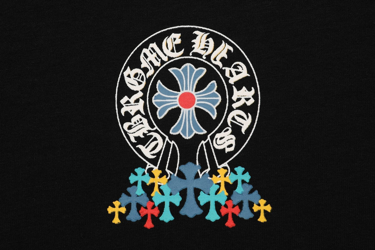 Chrome Hearts Rainbow Floral Cross Graphic T-Shirt ¡ª detail