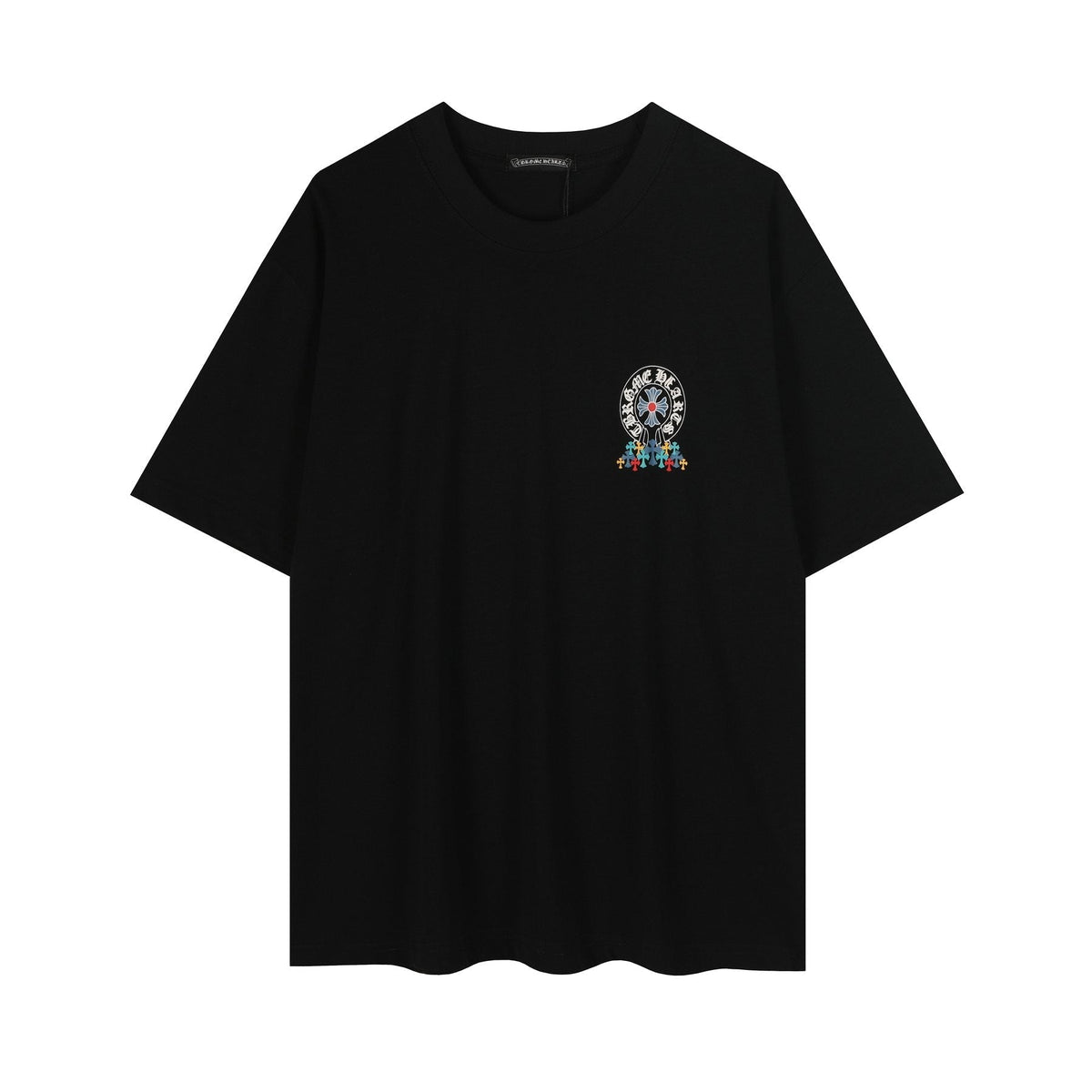 Chrome Hearts Rainbow Floral Cross Graphic T-Shirt ¡ª front
