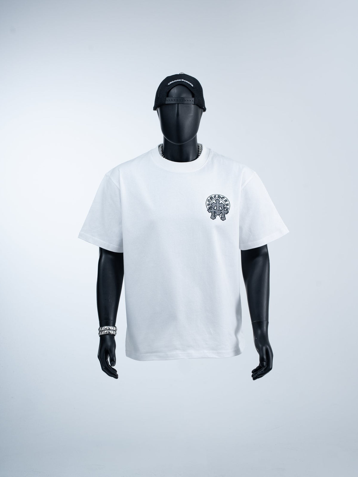 Chrome Hearts Rhinestone Slogan Graphic T-Shirt ¡ª hero