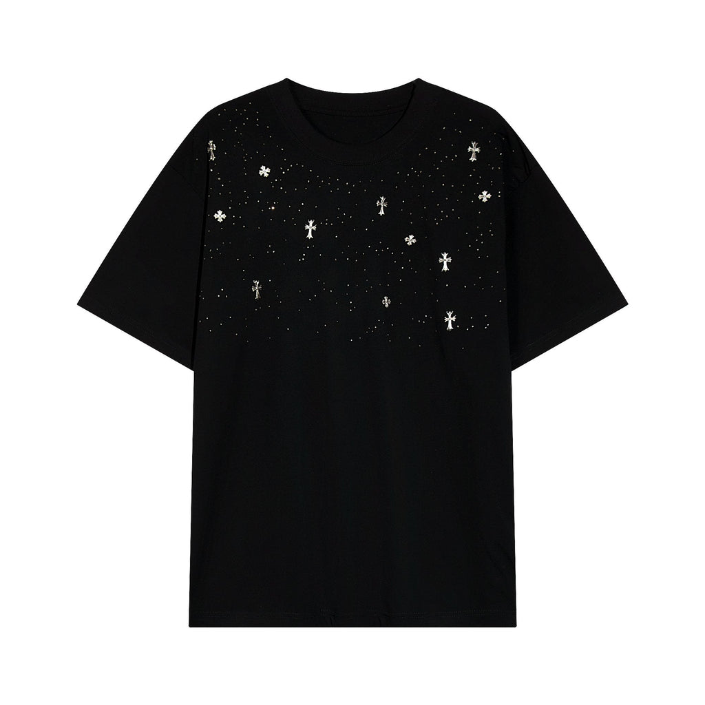 Chrome Hearts Rhinestone Cross Embellished T-Shirt ¡ª hero