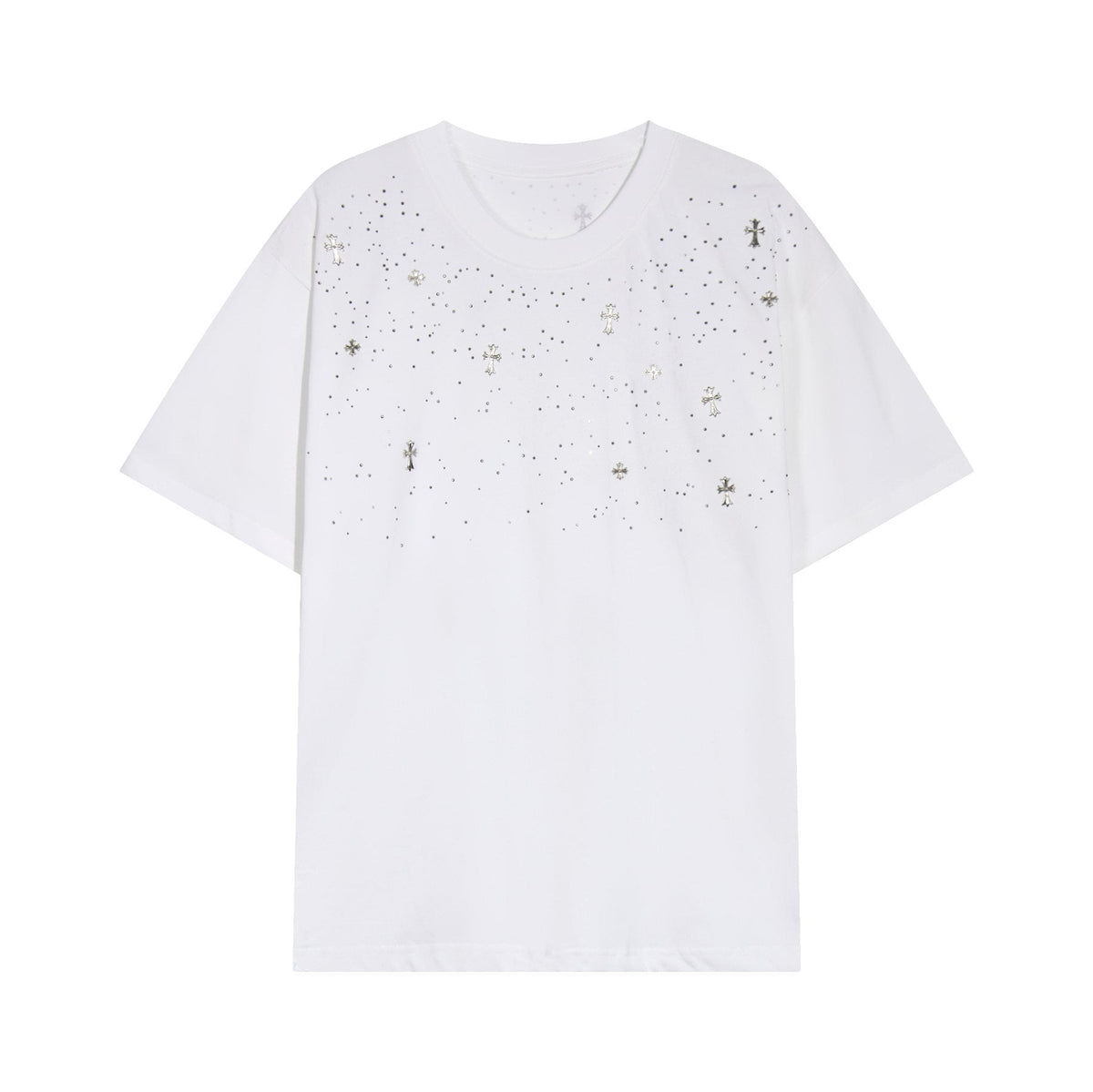 Chrome Hearts Rhinestone Cross Embellished T-Shirt ¡ª front