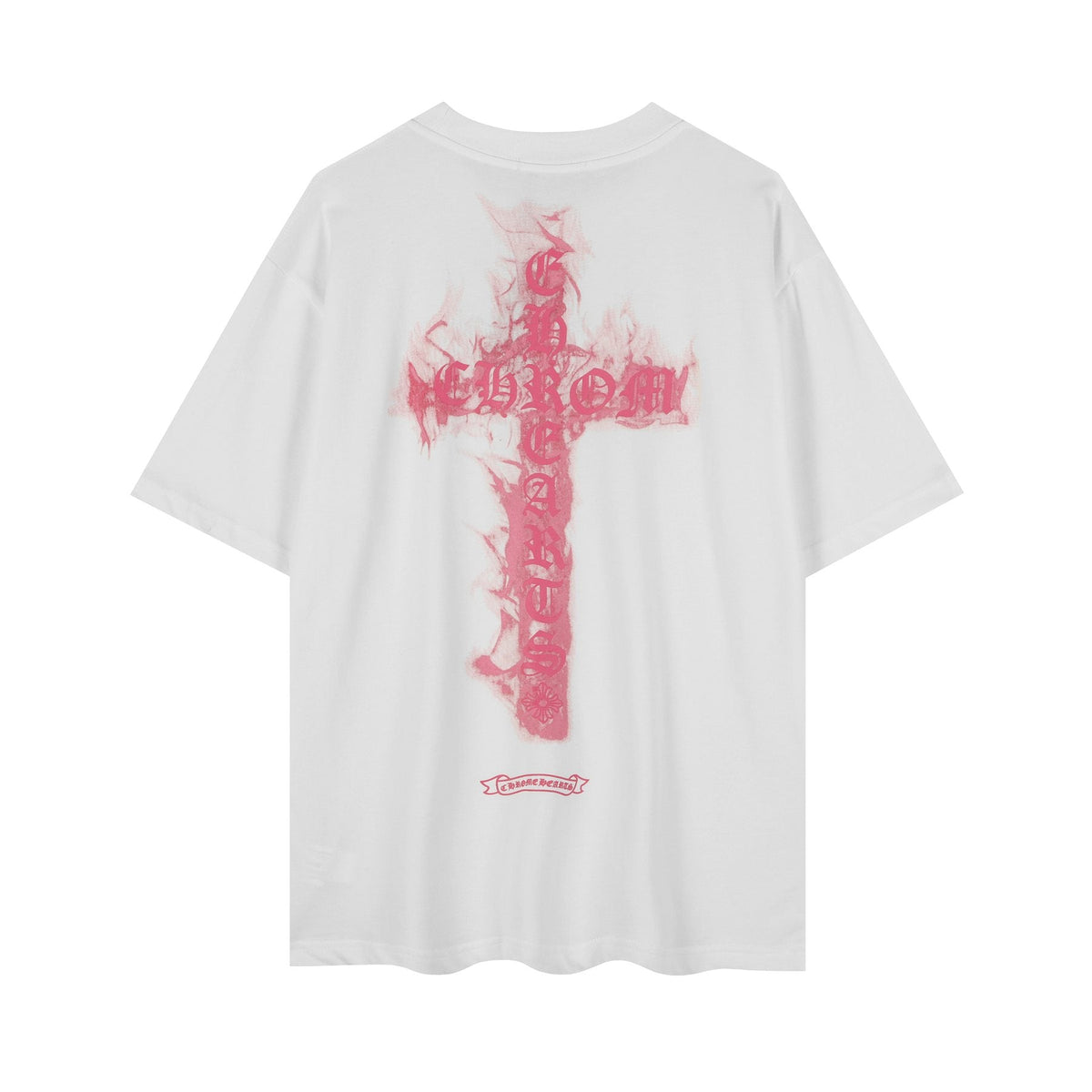 Chrome Hearts Pink Flame Cross Graphic T-Shirt ¡ª back