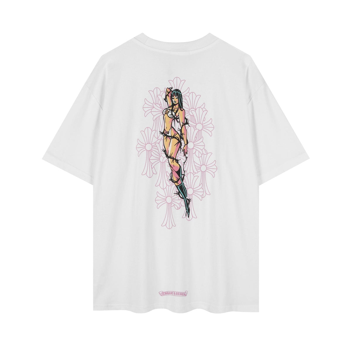 Chrome Hearts Deadly Doll Girl Graphic Short-Sleeve T-Shirt ¡ª back