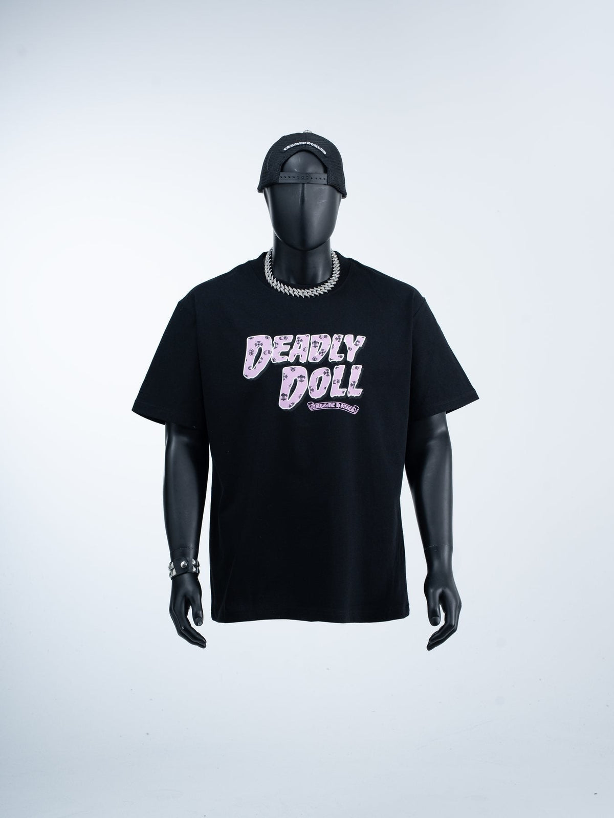Chrome Hearts Deadly Doll Girl Graphic Short-Sleeve T-Shirt ¡ª front