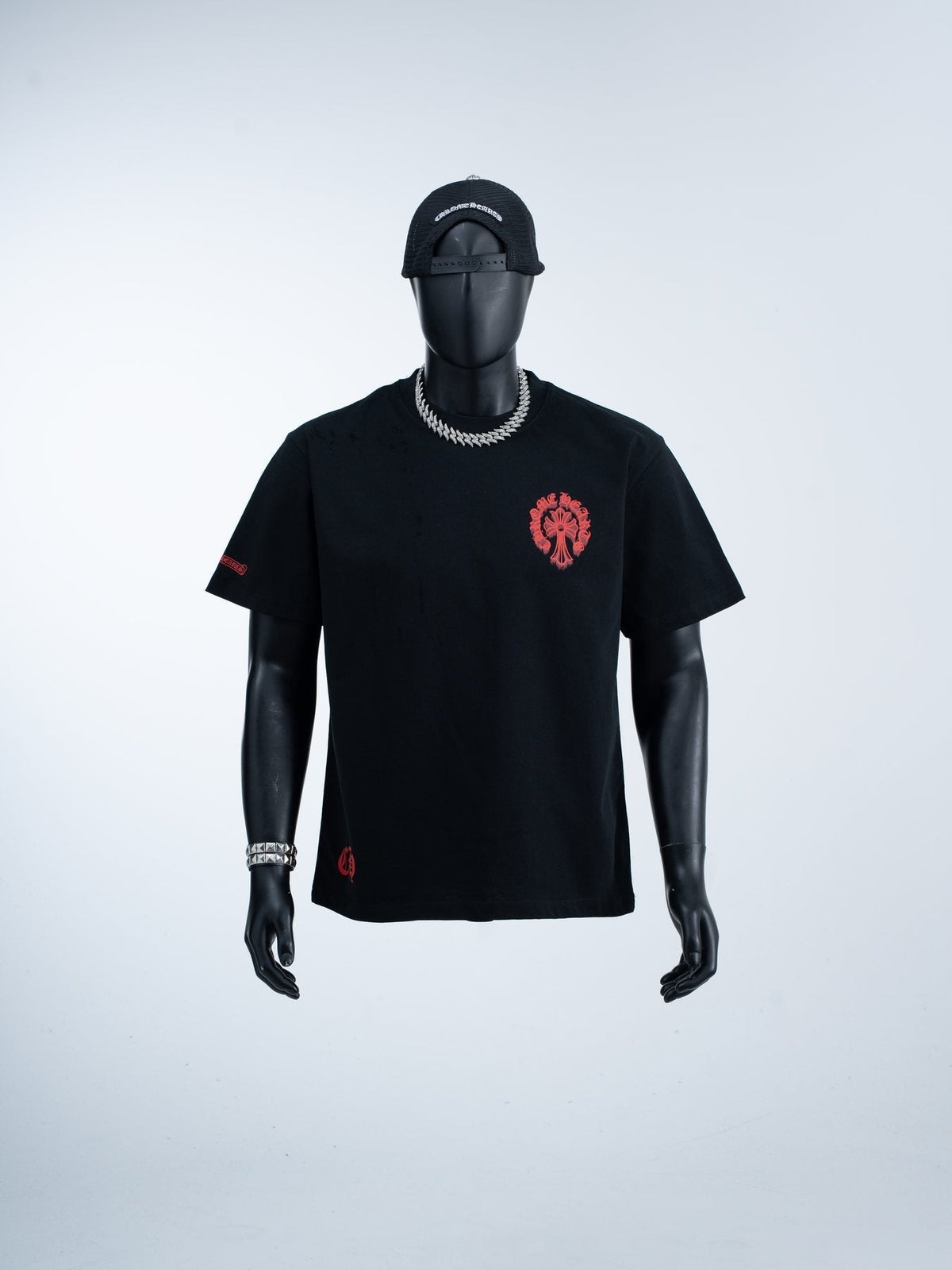 Chrome Hearts Red Cross Graphic Short-Sleeve T-Shirt ¡ª front
