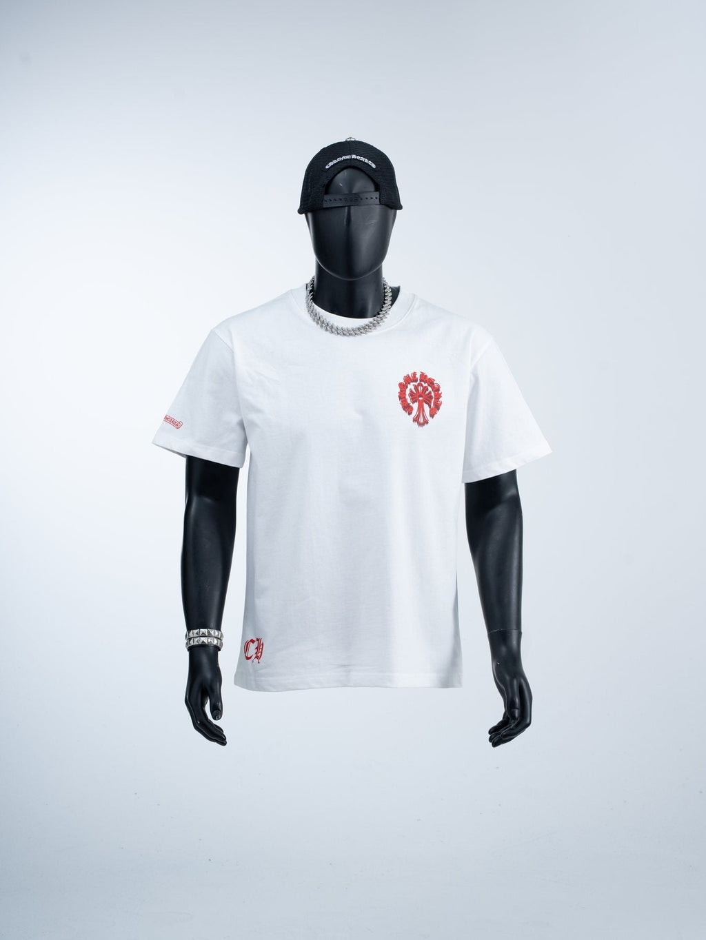 Chrome Hearts Red Cross Graphic Short-Sleeve T-Shirt ¡ª front