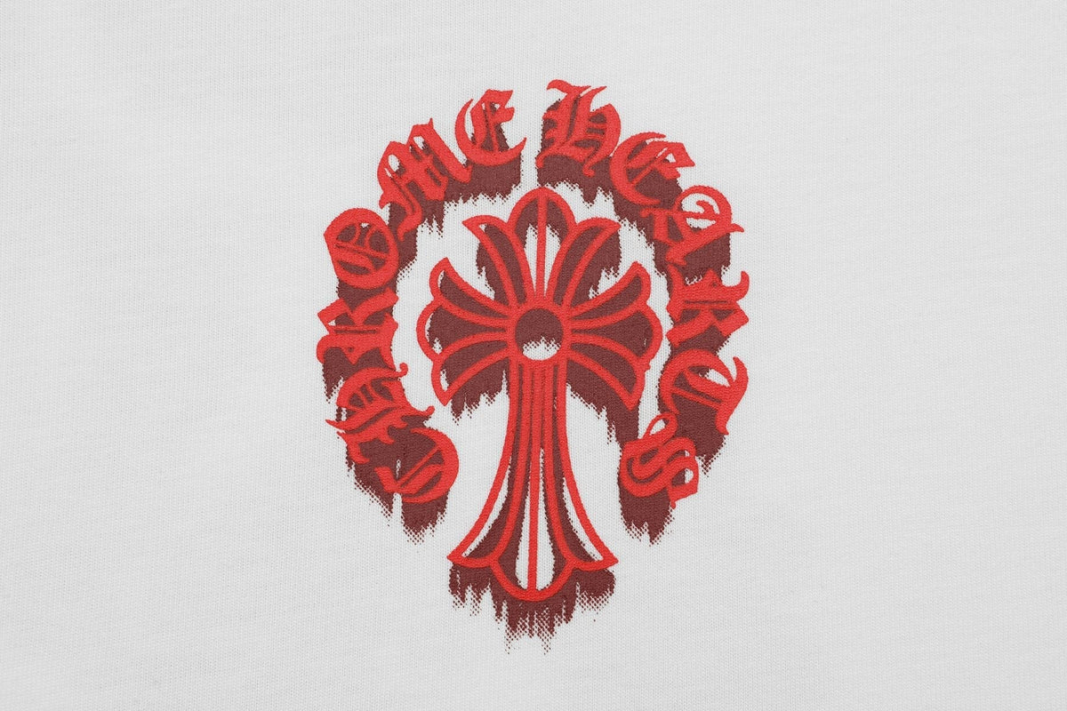 Chrome Hearts Red Cross Graphic Short-Sleeve T-Shirt ¡ª detail