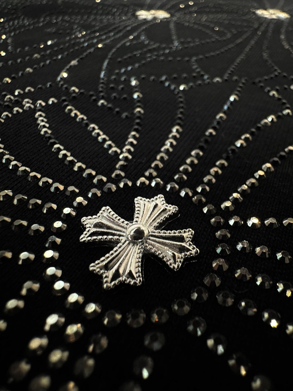 Chrome Hearts Firework Rhinestone Cross Graphic T-Shirt ¡ª detail