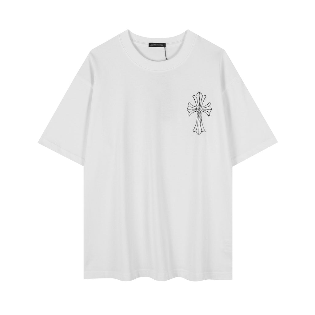 Chrome Hearts Firework Rhinestone Cross Graphic T-Shirt ¡ª hero