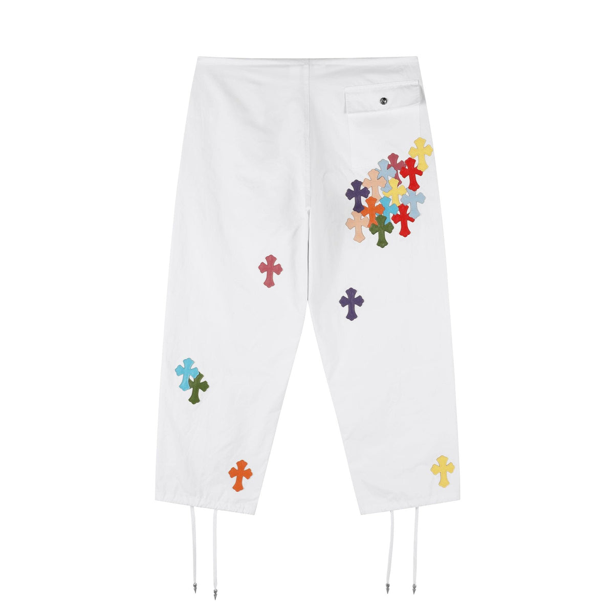 Chrome Hearts Multicolor Cross Patch Cropped Pants ¡ª back