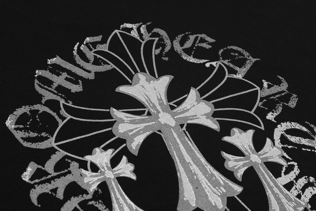 Chrome Hearts Reflective Silver Cross Graphic T-Shirt ¡ª detail