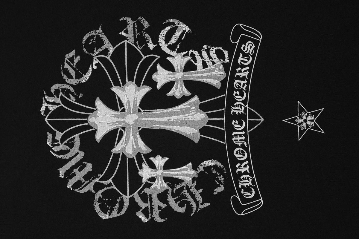 Chrome Hearts Reflective Silver Cross Graphic T-Shirt ¡ª detail