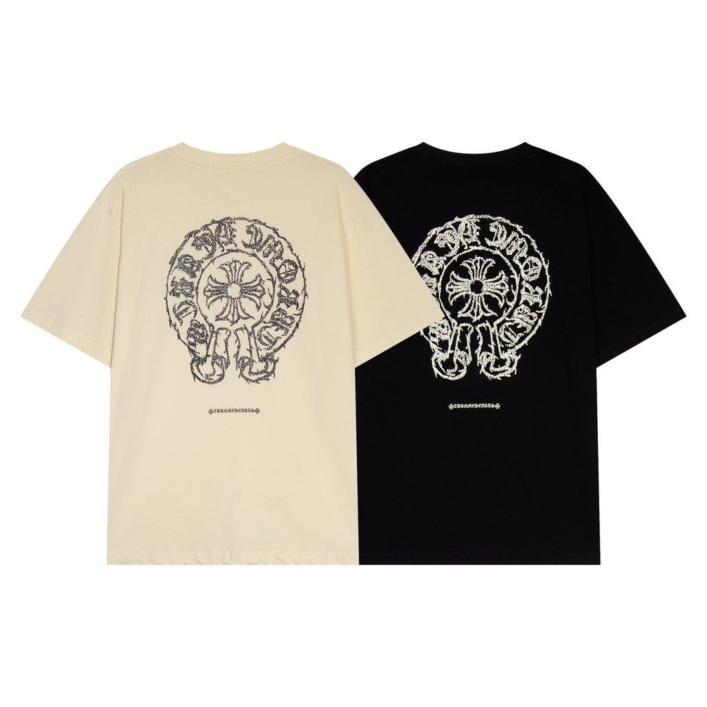 Chrome Hearts Sanskrit Horseshoe Cross Graphic T-Shirt ¡ª comparison