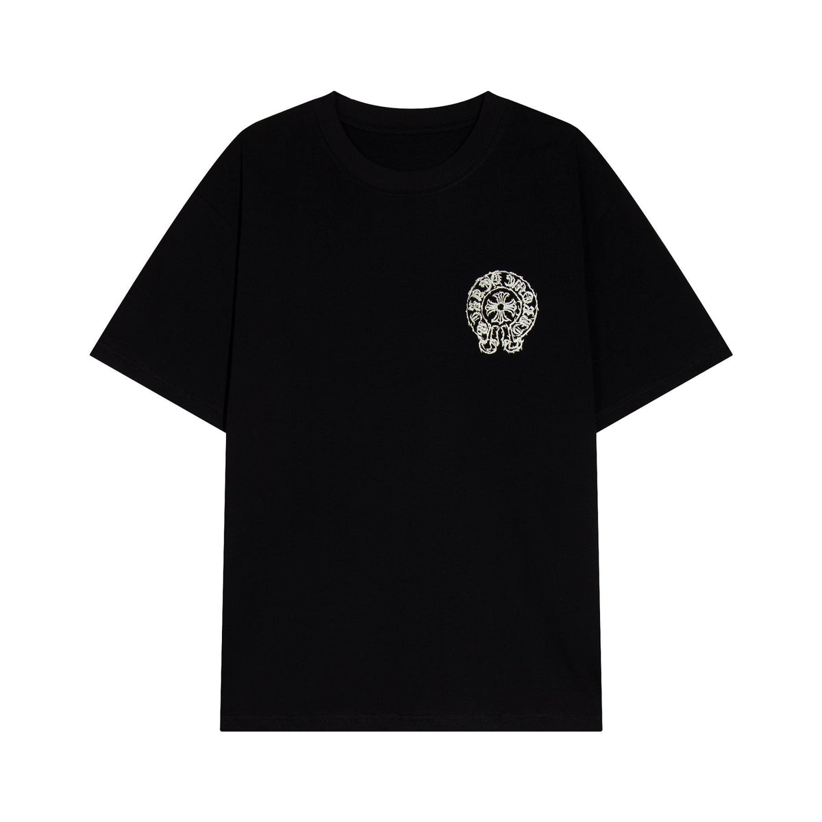 Chrome Hearts Sanskrit Horseshoe Cross Graphic T-Shirt ¡ª front