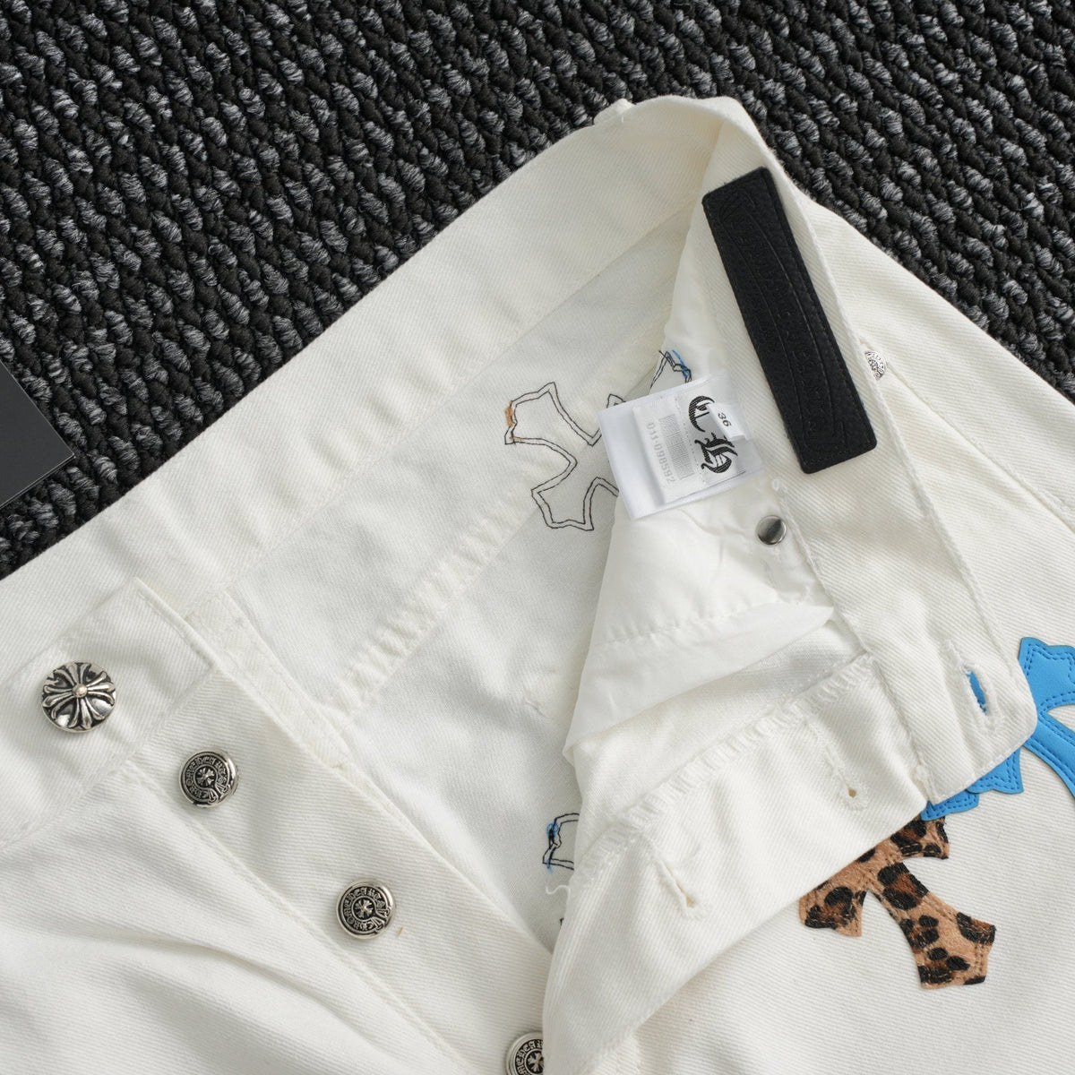 Chrome Hearts White Cross Graphic Pants ¡ª detail