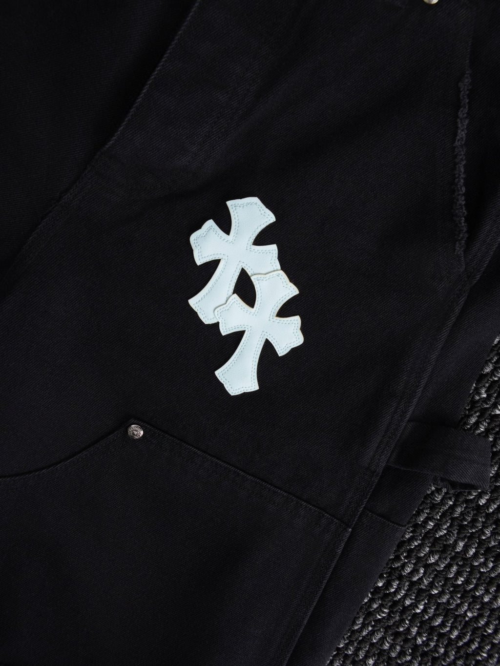 Chrome Hearts Cross Graphic Black Shorts ¡ª detail