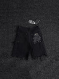Chrome Hearts Black Graphic Appliqu¨¦ Denim Cargo Shorts ¡ª hero