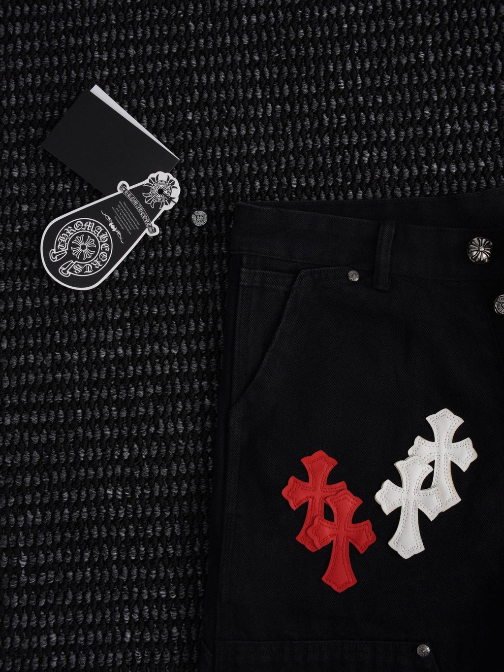 Chrome Hearts Cross Patch Black Shorts ¡ª detail