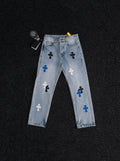 Chrome Hearts Cross Patch Light Blue Denim Jeans ¡ª hero
