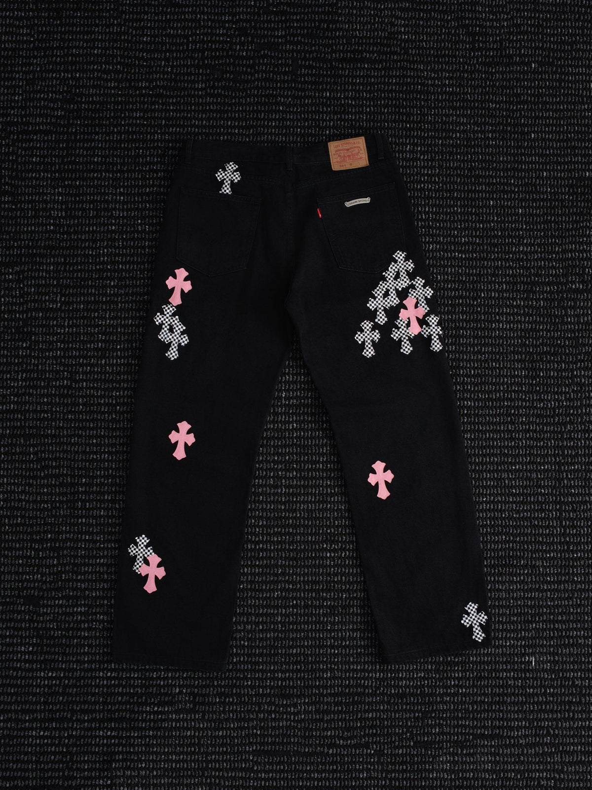 Chrome Hearts Cross Graphic Black Denim Pants ¡ª hero