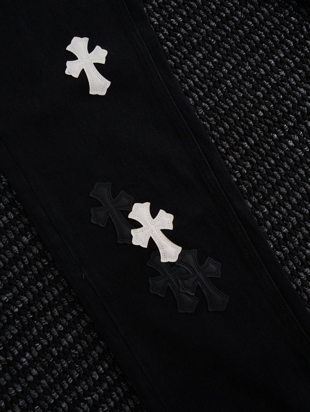 Chrome Hearts Cross Patch Black Jeans ¡ª detail