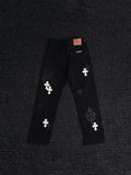 Chrome Hearts Cross Patch Black Jeans ¡ª hero