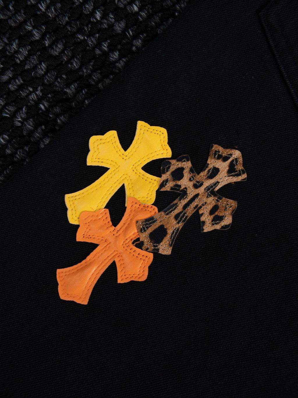 Chrome Hearts Cross Graphic Black Jeans ¡ª detail