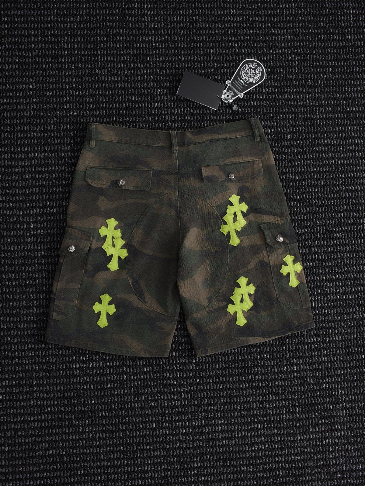 Chrome Hearts Camo Cross Patch Cargo Shorts ¡ª hero