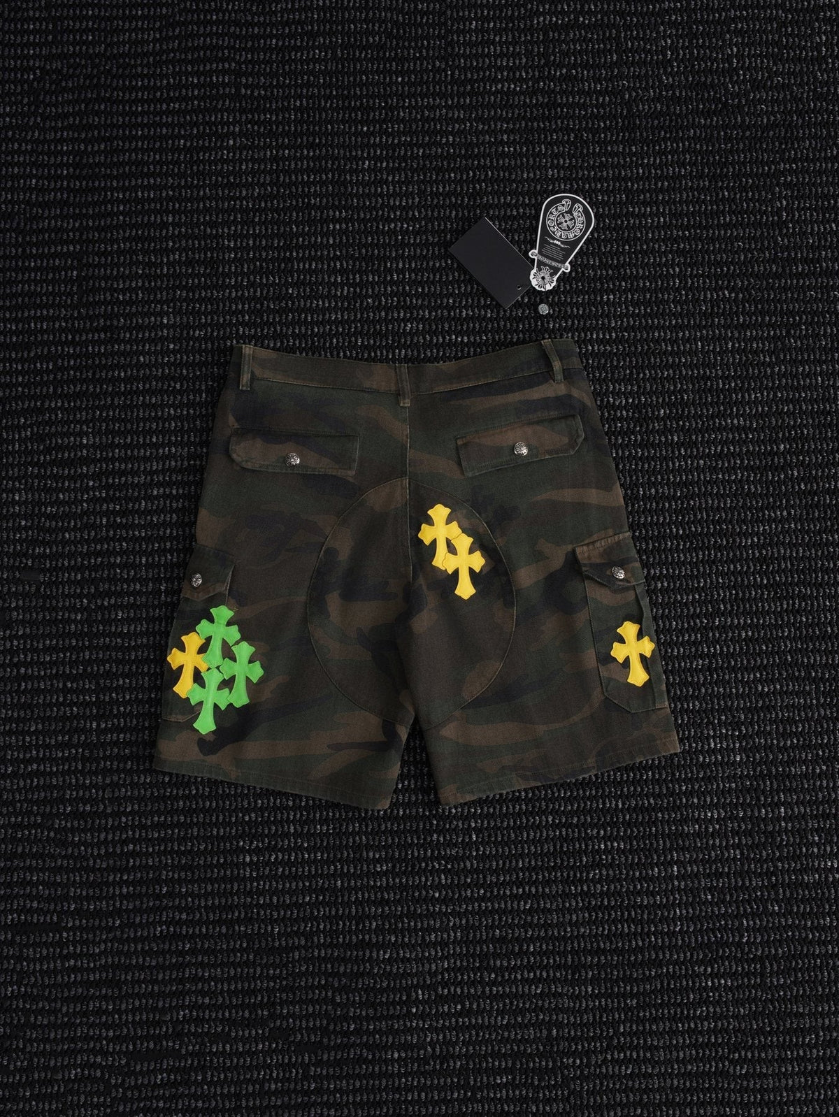 Chrome Hearts Camouflage Cross Patch Cargo Shorts ¡ª front