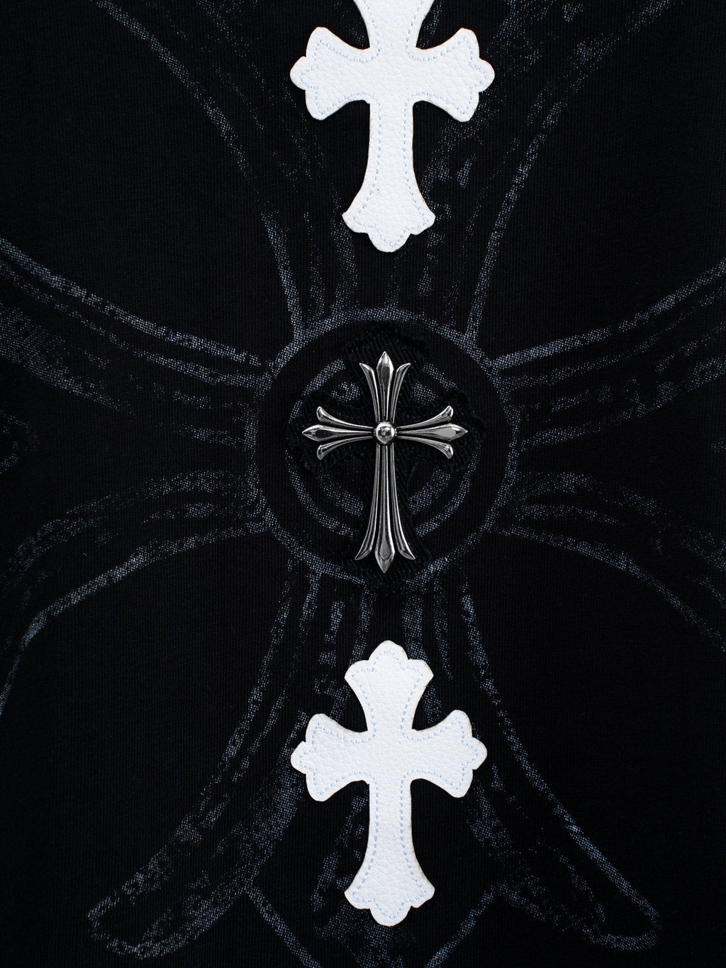 Chrome Hearts Cross Badge Graphic Short-Sleeve T-Shirt ¡ª detail