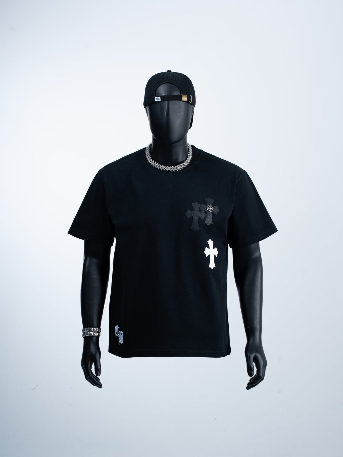 Chrome Hearts Contrast Cross Applique T-Shirt ¡ª front