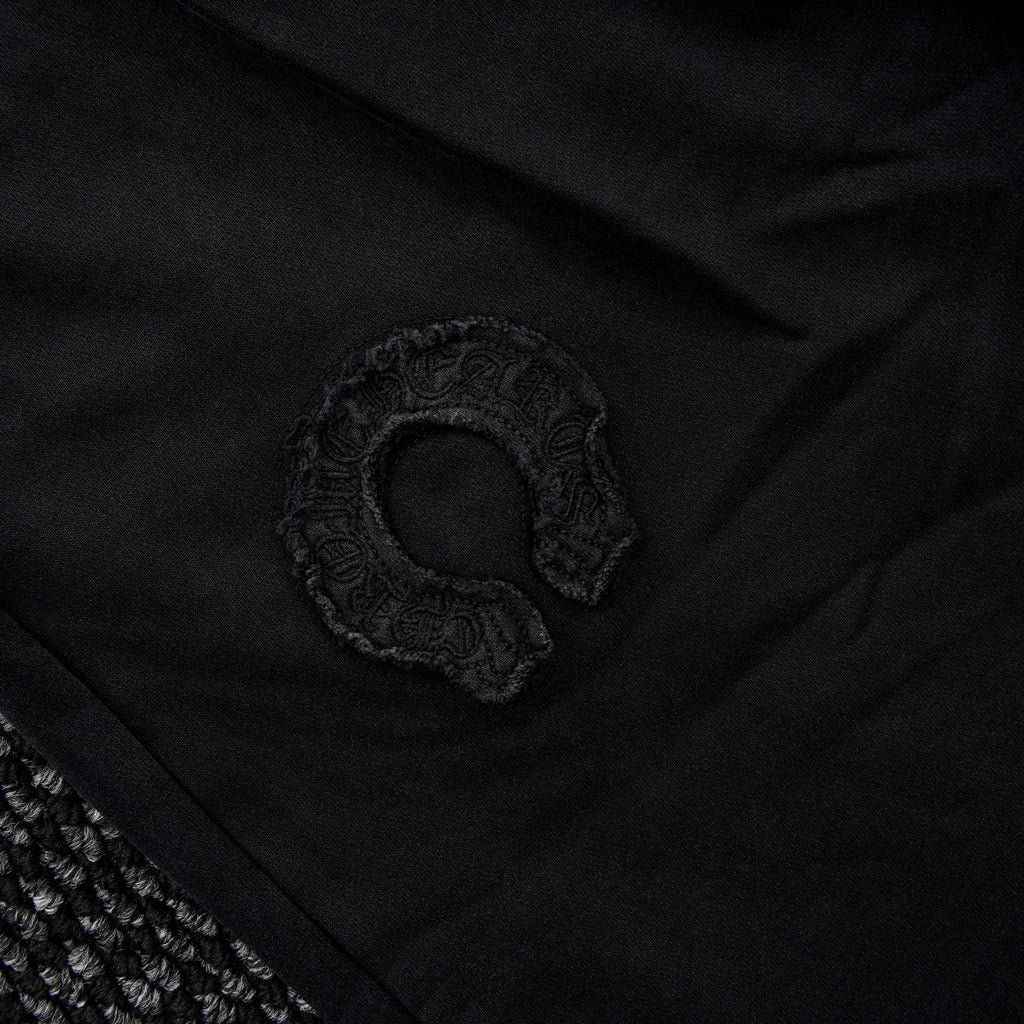 Chrome Hearts Horseshoe Embroidered Black Pants ¡ª fabric_closeup