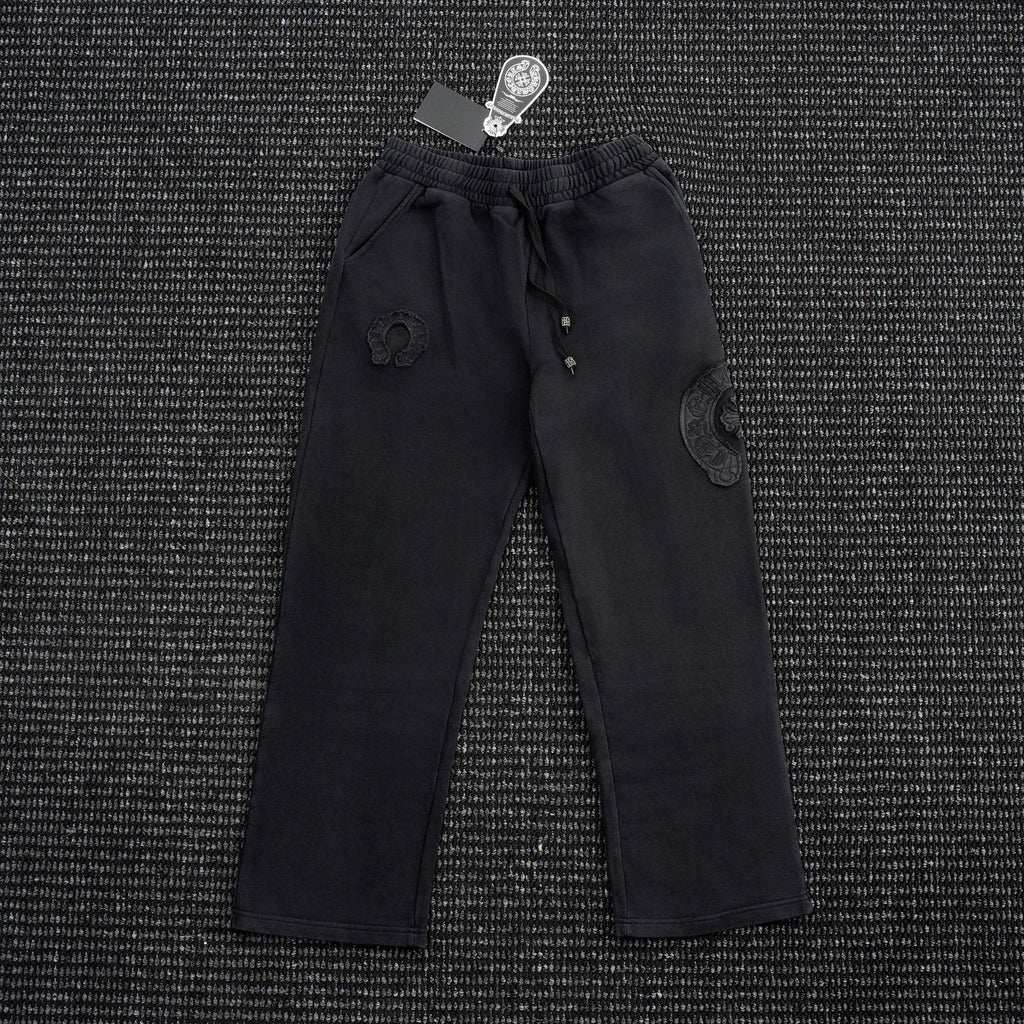 Chrome Hearts Horseshoe Embroidered Black Pants ¡ª hero
