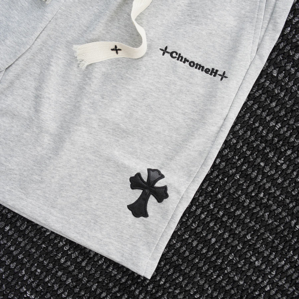 Chrome Hearts Cross Patch Drawstring Shorts ¡ª detail