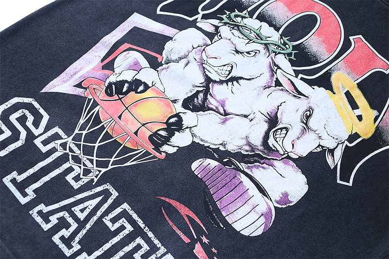 HELISTAR Holy State Basketball Lamb Short-Sleeve T-Shirt ¡ª detail
