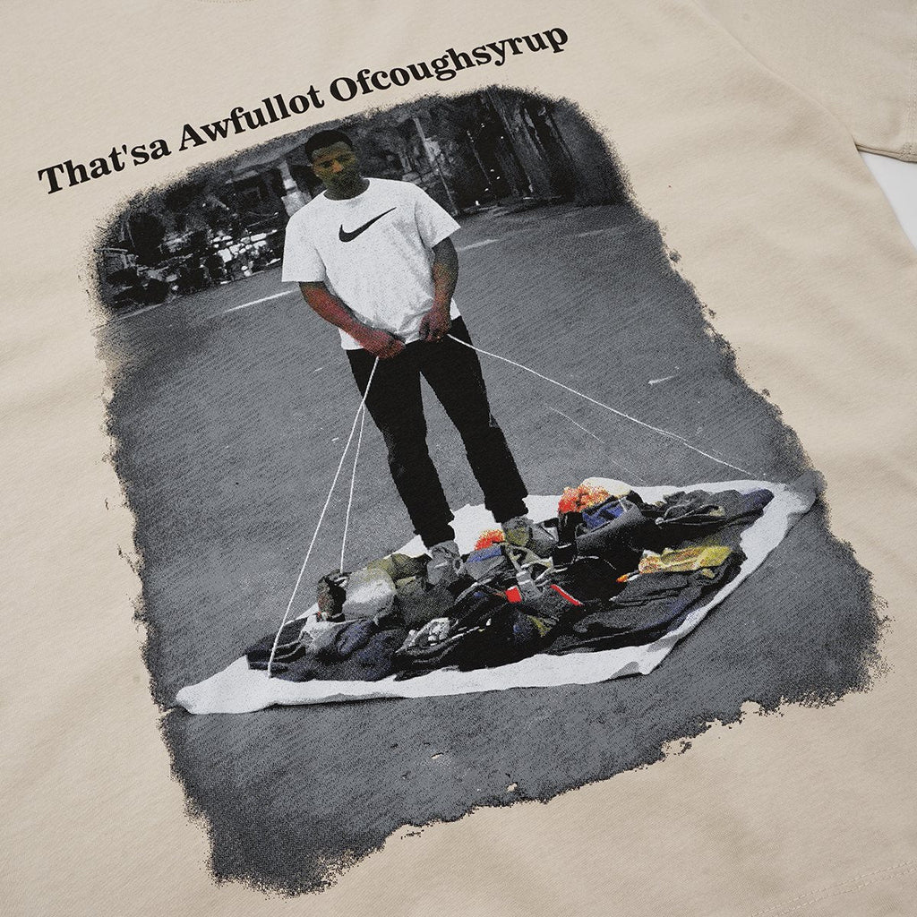 THAT'S A AWFUL LOT OF COUGH SYRUP Short-Sleeve Graphic T-Shirt ¡ª detail
