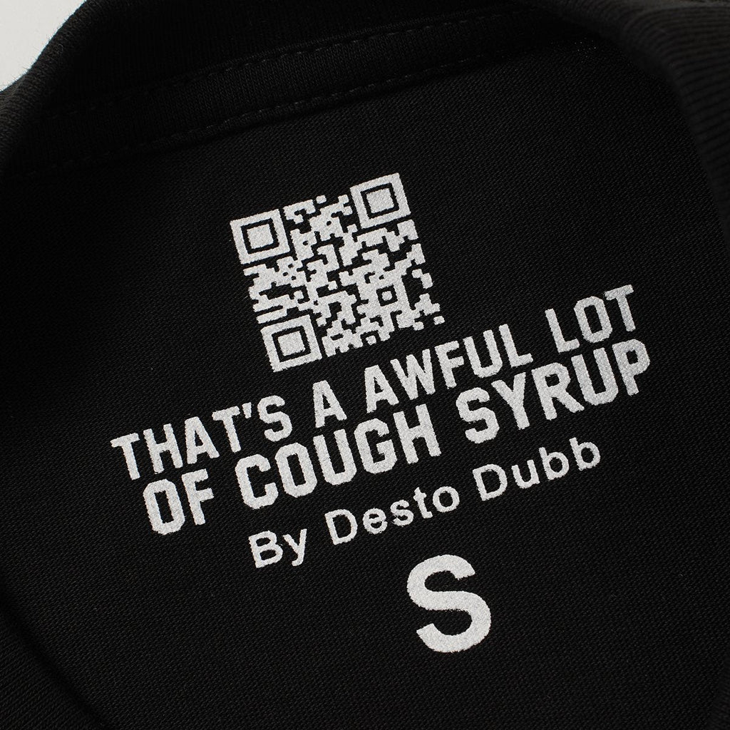 THAT'S A AWFUL LOT OF COUGH SYRUP P47 Graphic Black Short-Sleeve T-Shirt ¡ª neck_label