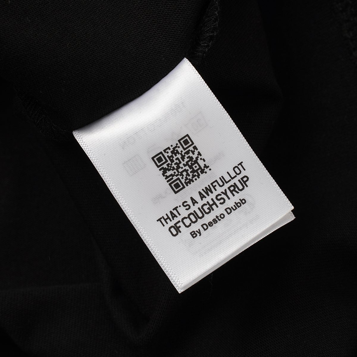 THAT'S A AWFUL LOT OF COUGH SYRUP P47 Graphic Black Short-Sleeve T-Shirt ¡ª neck_label