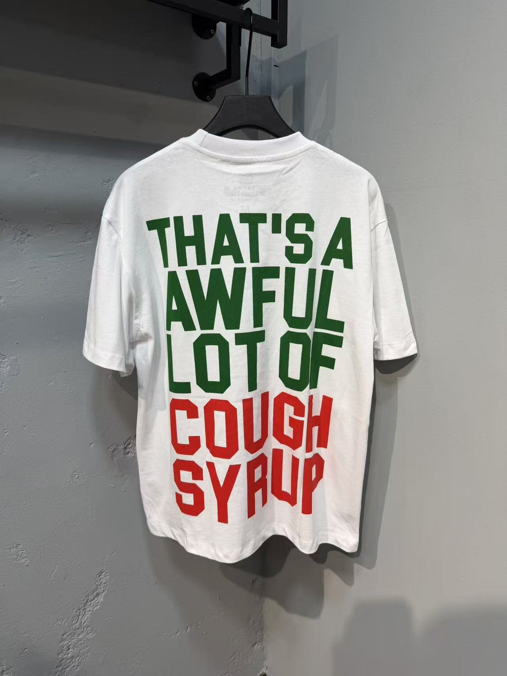 THAT'S A AWFUL LOT OF COUGH SYRUP Bear Graphic T-Shirt ¡ª back