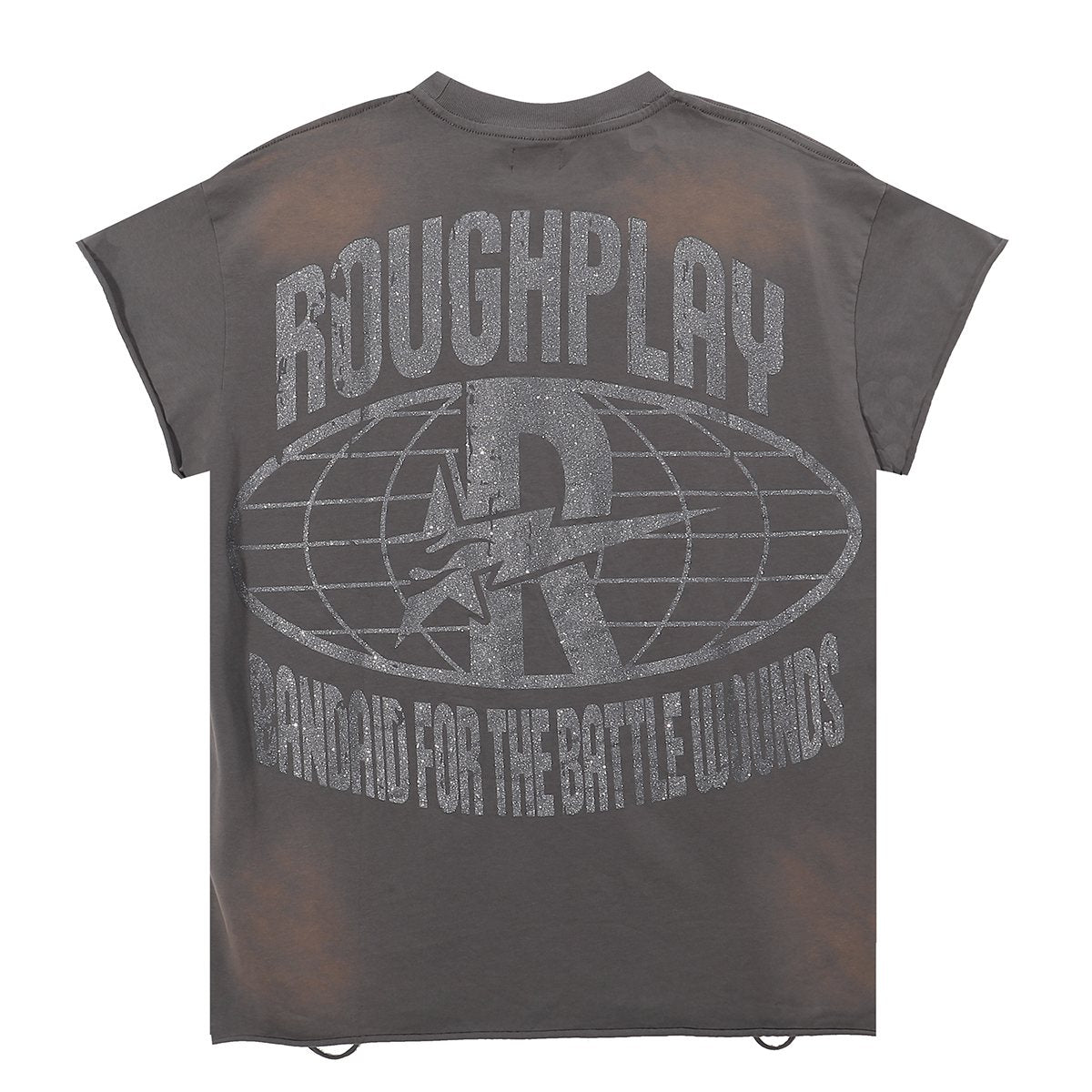 Rough Play Skull Globe Sleeveless T-Shirt ¡ª back