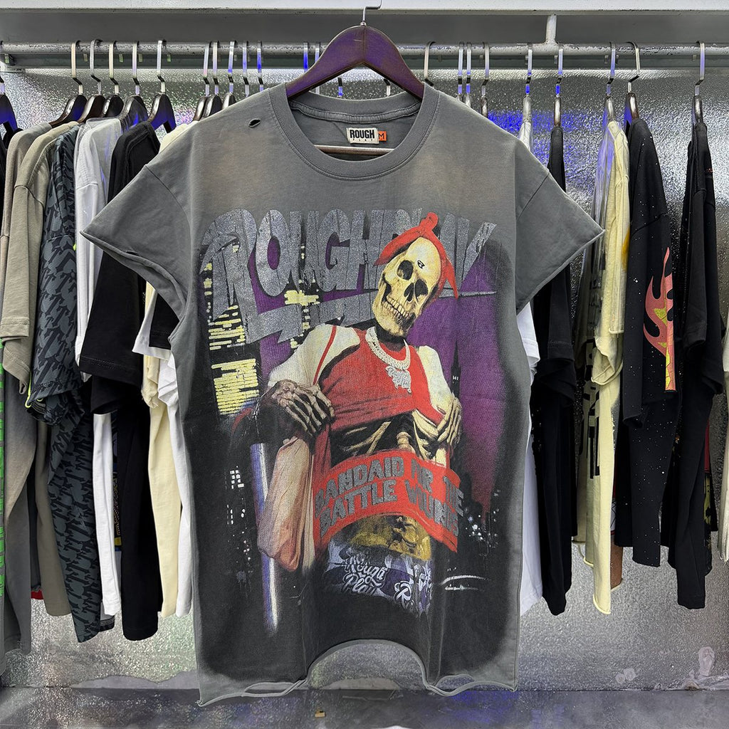 Rough Play Skull Globe Sleeveless T-Shirt ¡ª context