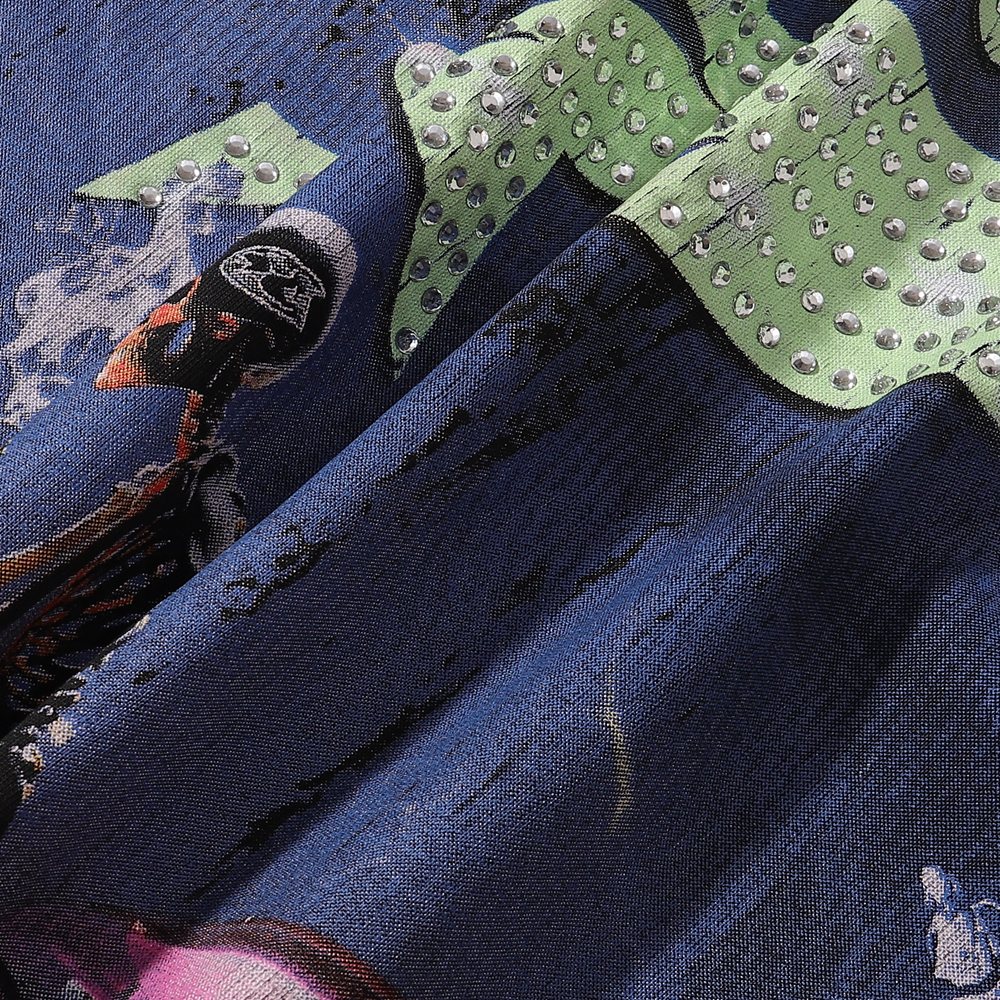 Rough Play Washed Rhinestone Sleeveless T-Shirt ¡ª detail