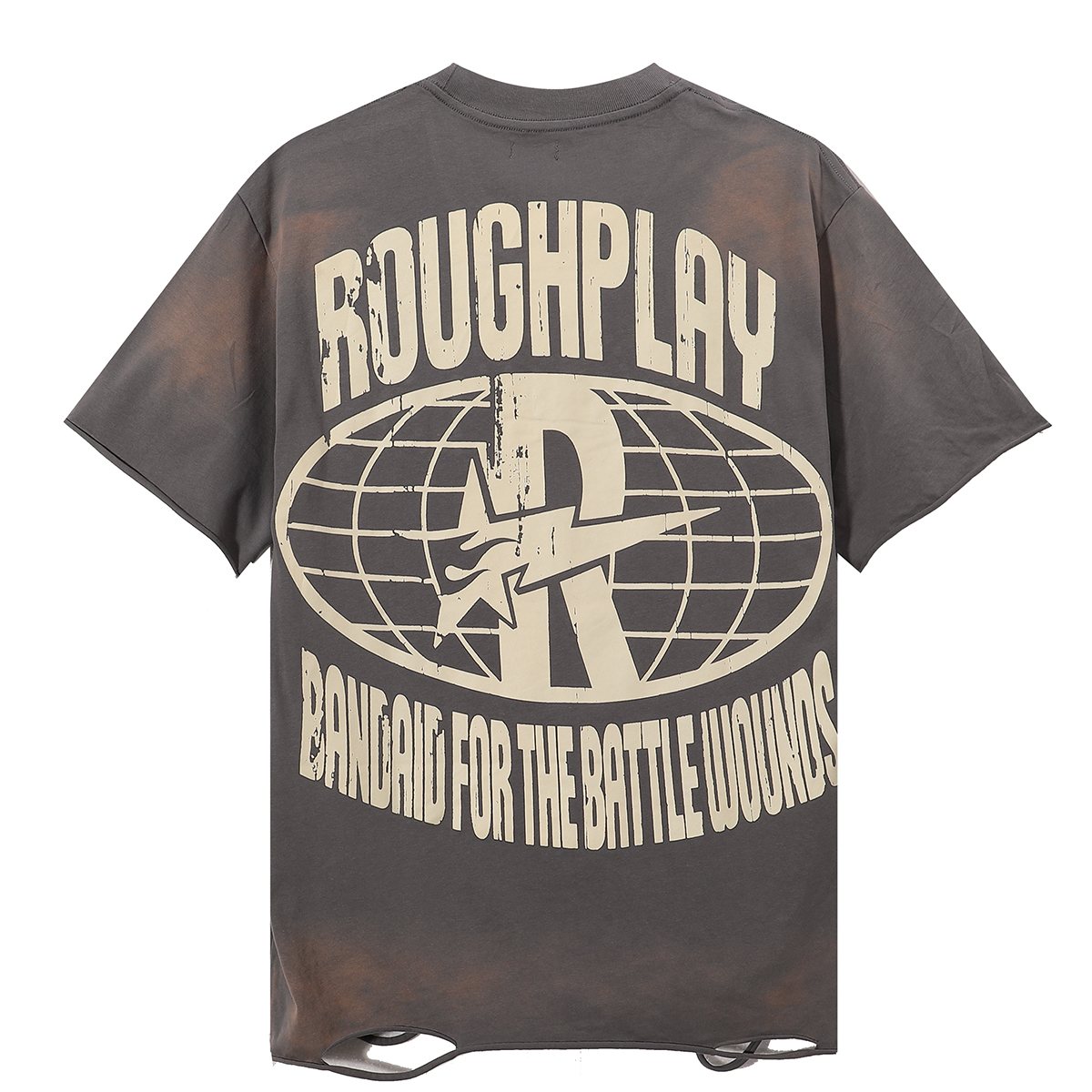Rough Play Rock Hand Guitar Rhinestone Graphic T-Shirt ¡ª back