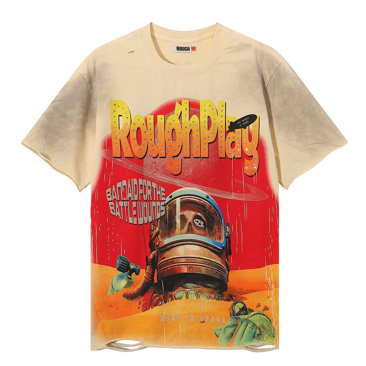 Rough Play Lost In Space Astronaut Graphic T-Shirt ¡ª front