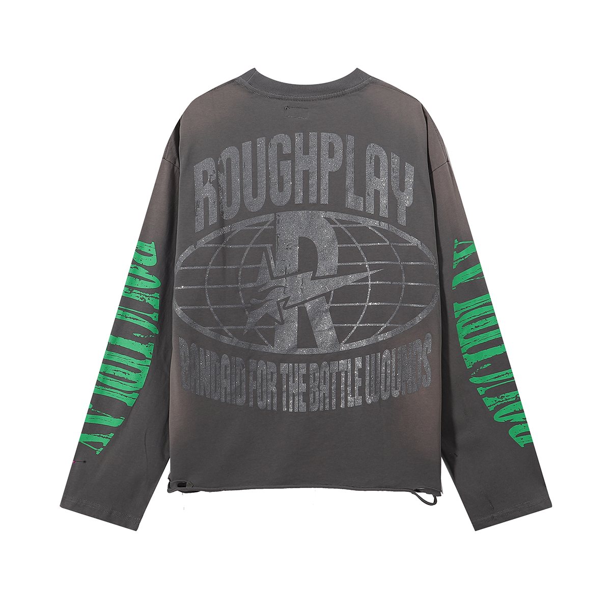 Rough Play Thug Life Skeleton Graphic Long-Sleeve T-Shirt ¡ª back