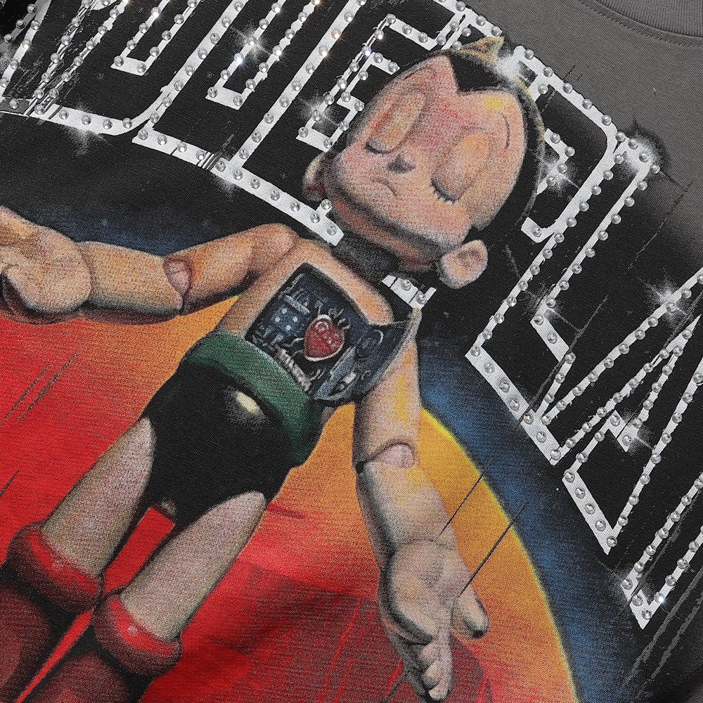 Rough Play Astro Boy Rhinestone Graphic Long-Sleeve T-Shirt ¡ª detail