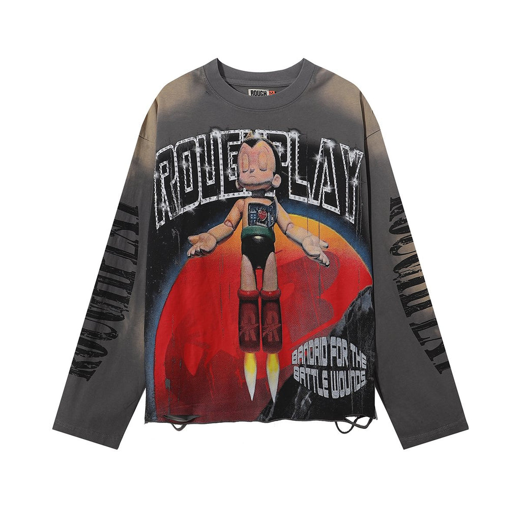 Rough Play Astro Boy Rhinestone Graphic Long-Sleeve T-Shirt ¡ª hero